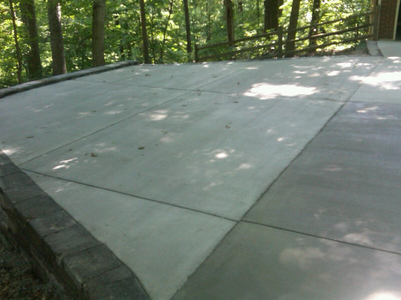 Extened concrete Driveway with wall