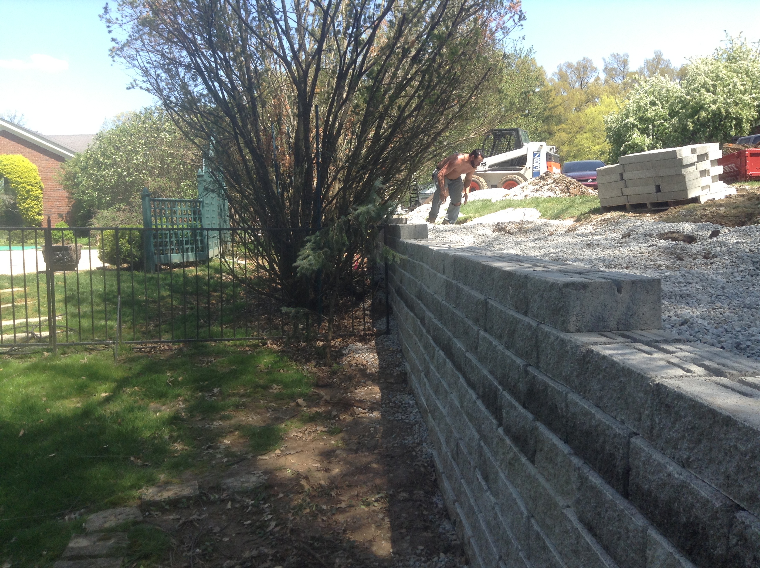 Retaining wall tall