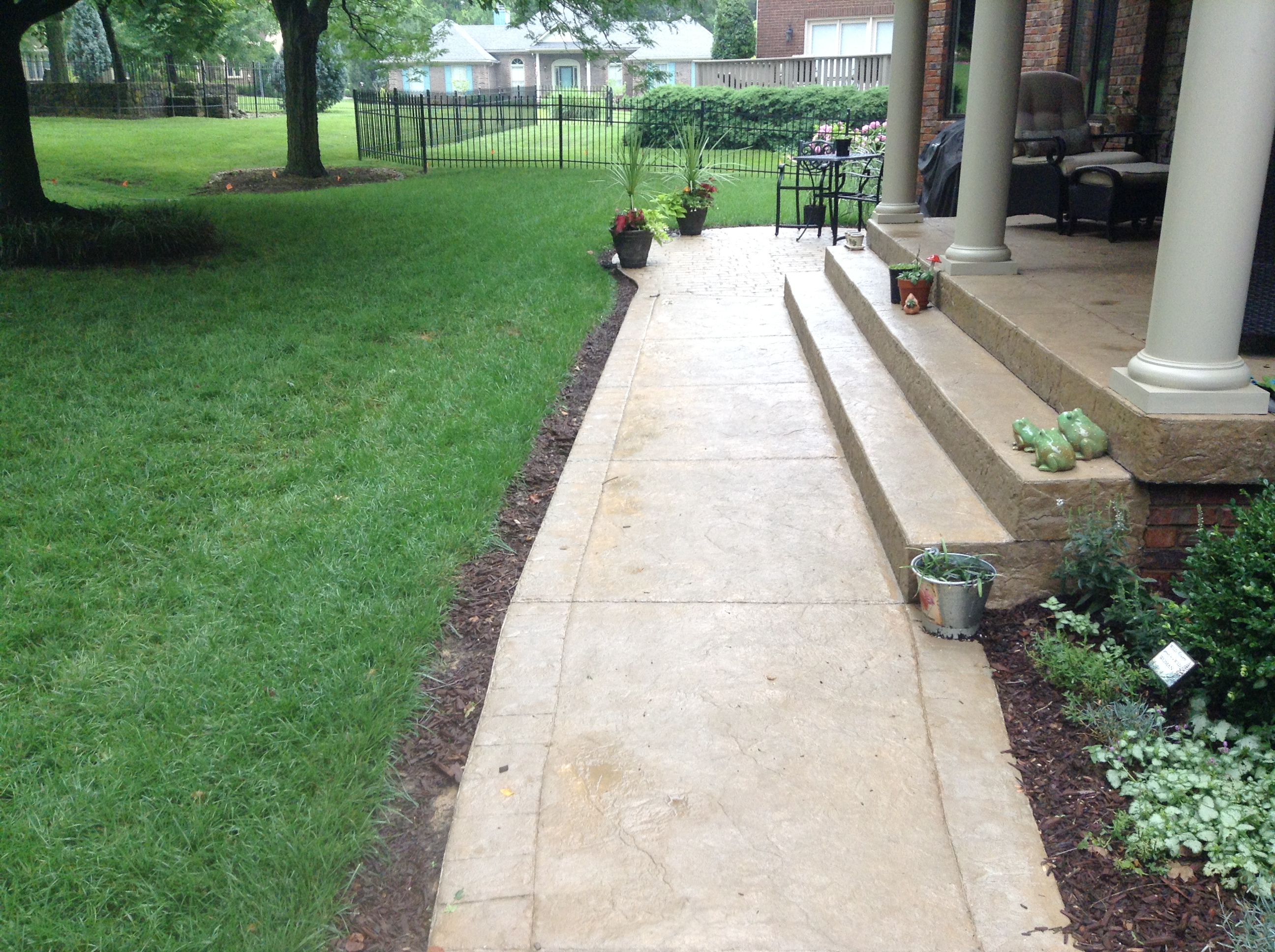steps and sidewalk