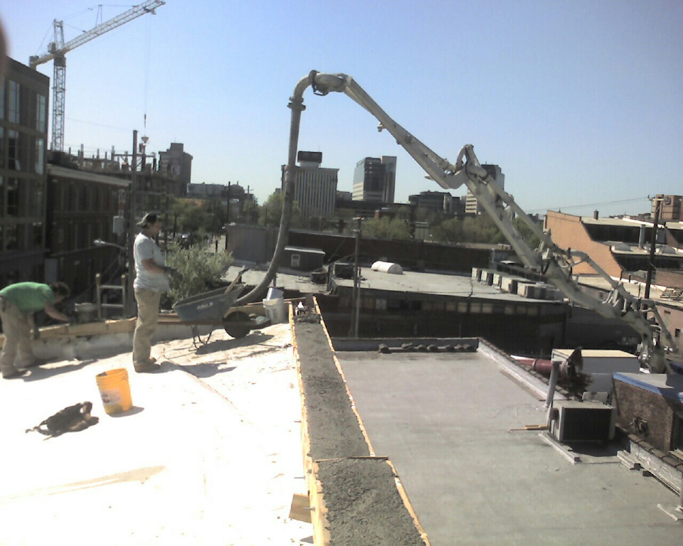 Rooftop concrete