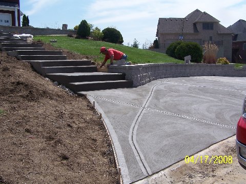 driveway and steps