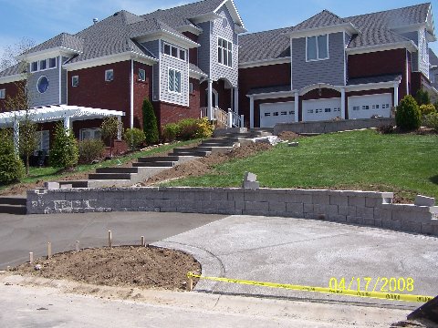 Concrete driveway
