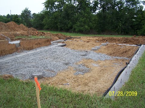 basment floor prep for pour