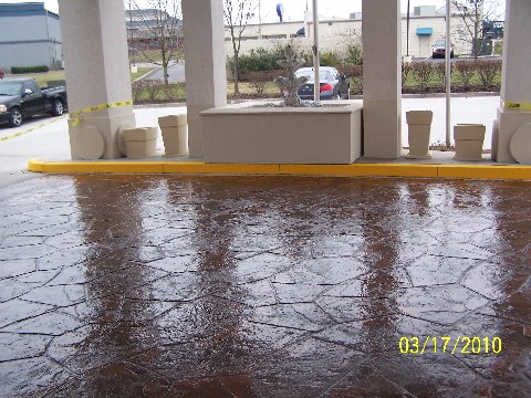 light commercial stamped and stained job