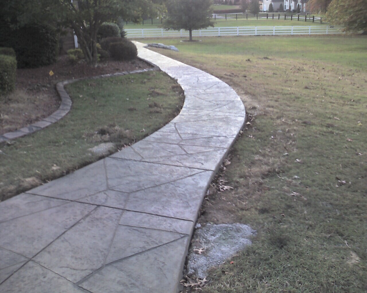 stamped concrete sidewalk