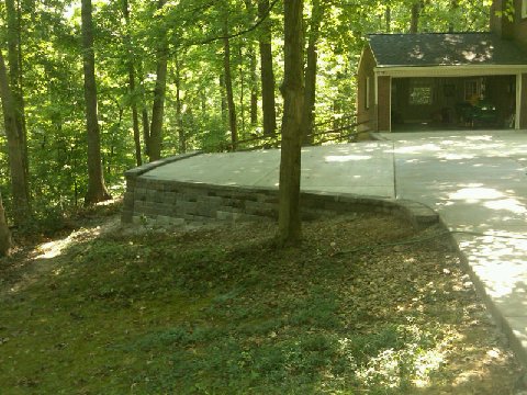 extend driveway and wall
